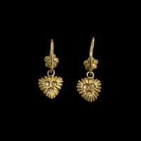 花咲くハートピアス