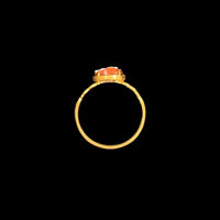 勿忘草のカメオリング(カーネリアン)