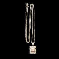 アンティーク調スクエアペンダント