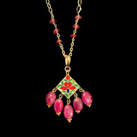 お花のクンダンミーナペンダント