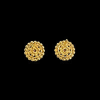 ルビーの花輪ピアス