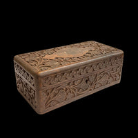 木彫りのボタニカルジュエリーボックス