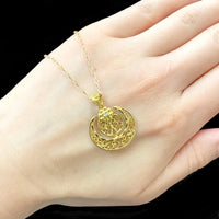 月と唐草ペンダント