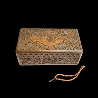 木彫りのボタニカルジュエリーボックス