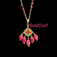 お花のクンダンミーナペンダント