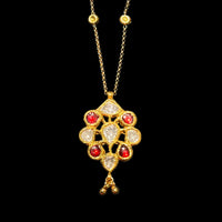 お花のクンダンミーナペンダント