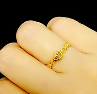 ブラウンダイヤ・アラベスクリング