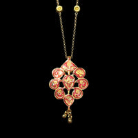お花のクンダンミーナペンダント