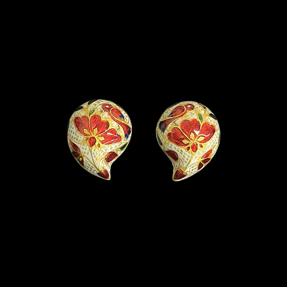 お花と小鳥のミーナピアス