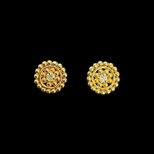 花輪のピアス(ダイヤ)