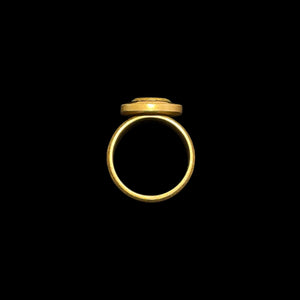 ライオンのリング(アクアマリン)