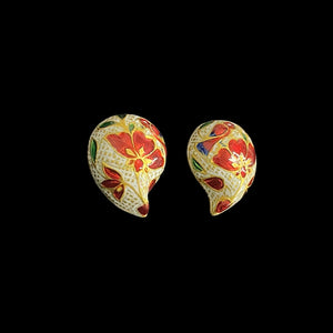 お花と小鳥のミーナピアス