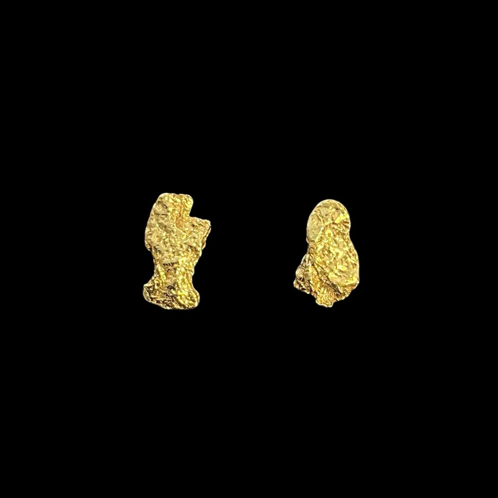 金のかけらピアス(苔)