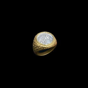 アポロの古代コインリング