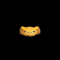 光る目の猫のリング
