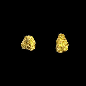 金のかけらピアス(小石)